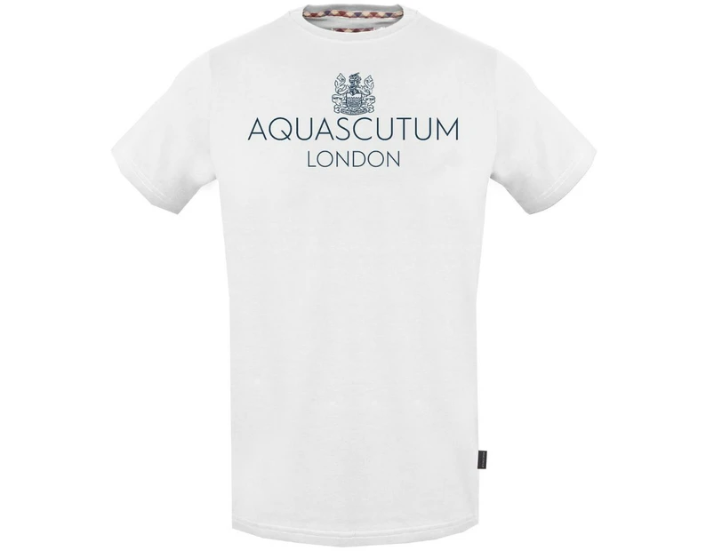 Aquascutum Mens TSIA126 01 T-Shirt White