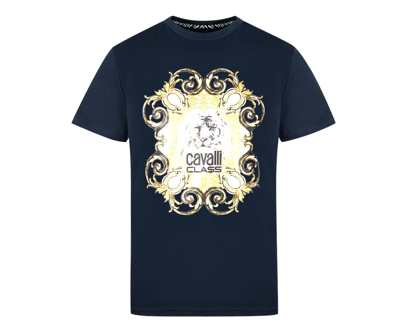 Cavalli Class Mens QXT61S JD060 04926 T-Shirt Navy