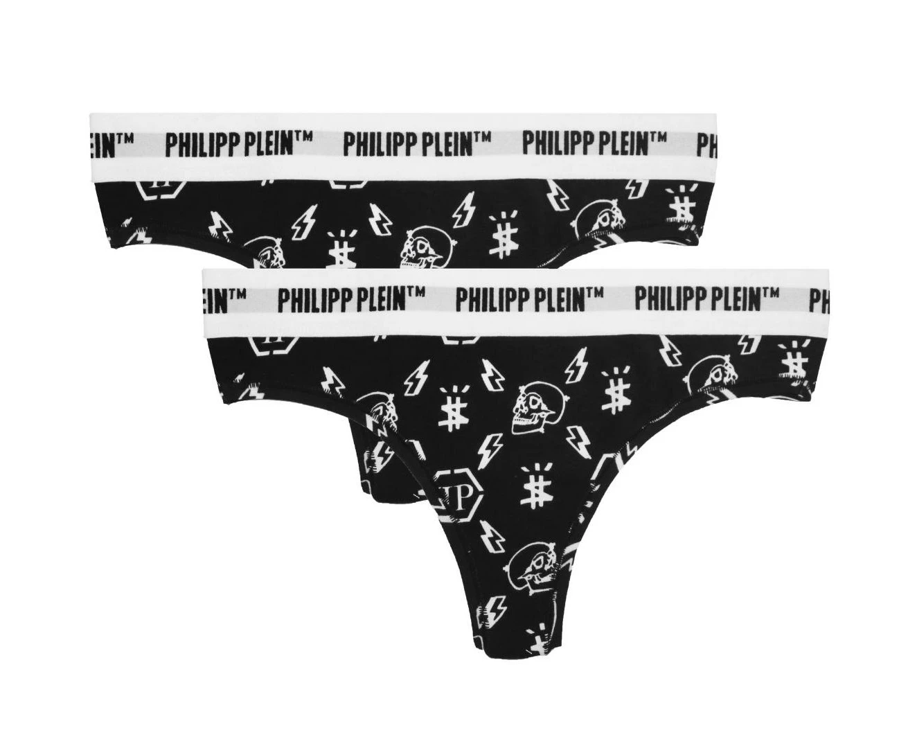 Philipp Plein Womens DUPP11 99 Thong Black