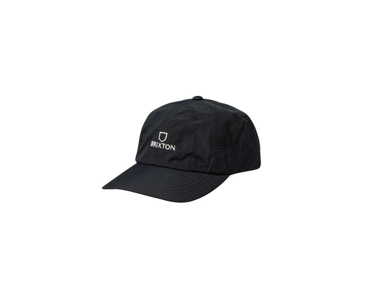 Brixton Alpha LP Cap Mens in Black White Vintage Wash