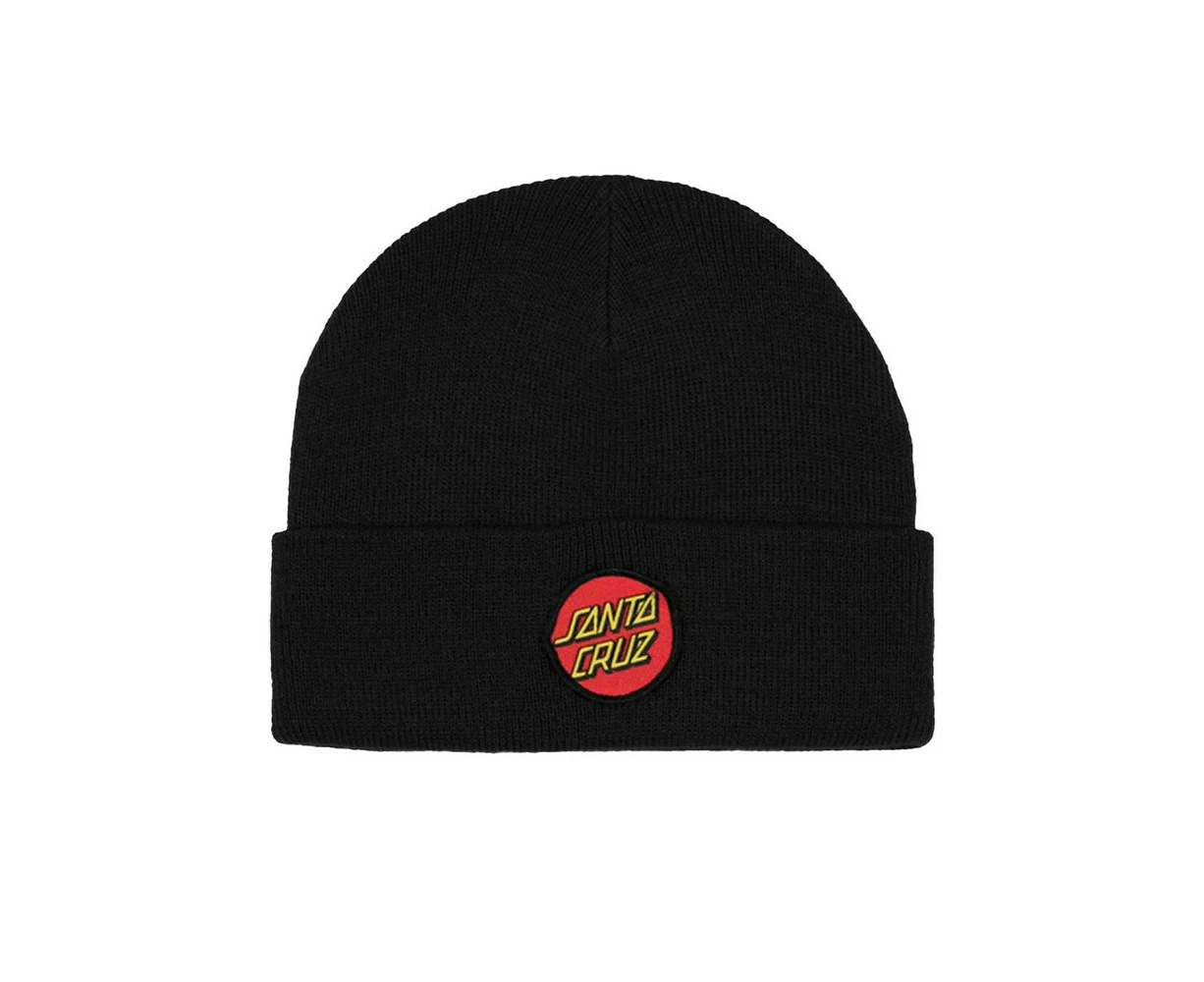 Santa Cruz Classic Dot Patch Beanie Mens in Black