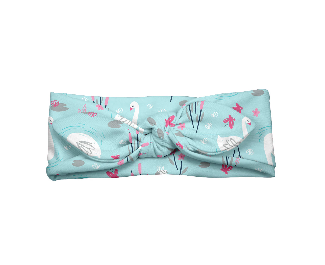 Green Sprouts | Headband Swim & Sun - Light Aqua Swan-3mo+