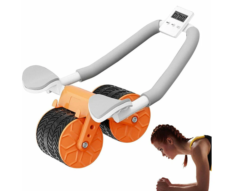 Automatic Rebound Ab Wheel Roller Timer Exercise Equipment