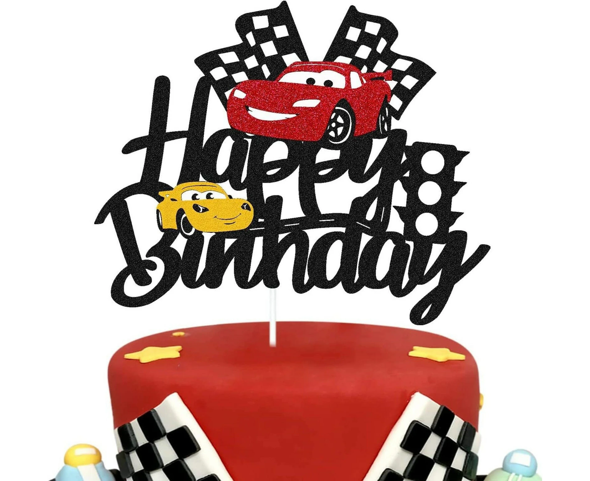 Racing Cars Birthday Cake Topper - Kids Children Birthday Cake Decorations