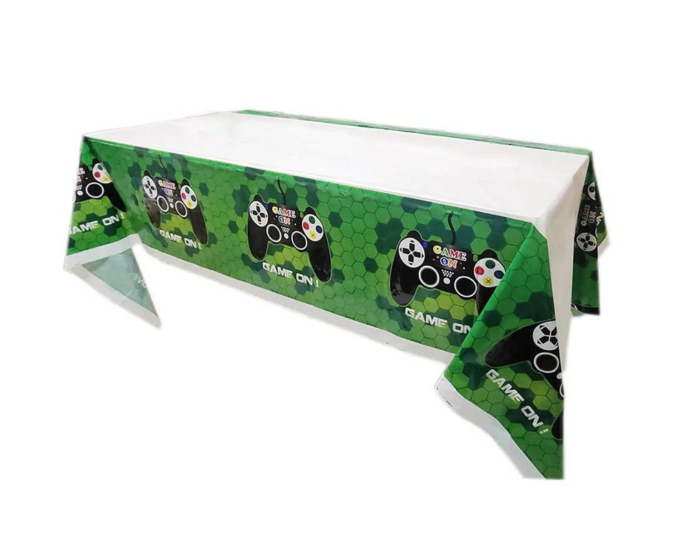 Popular Video Game Plastic Table Cover - Game On Theme Disposable Tablecloth for Kids Boys Birthday Party Decorations