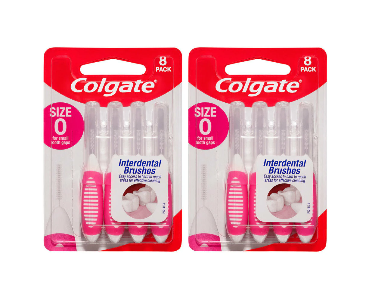 16pc Colgate Interdental Brush Floss Size 0 Teeth Cleaning Toothbrush Oral Care