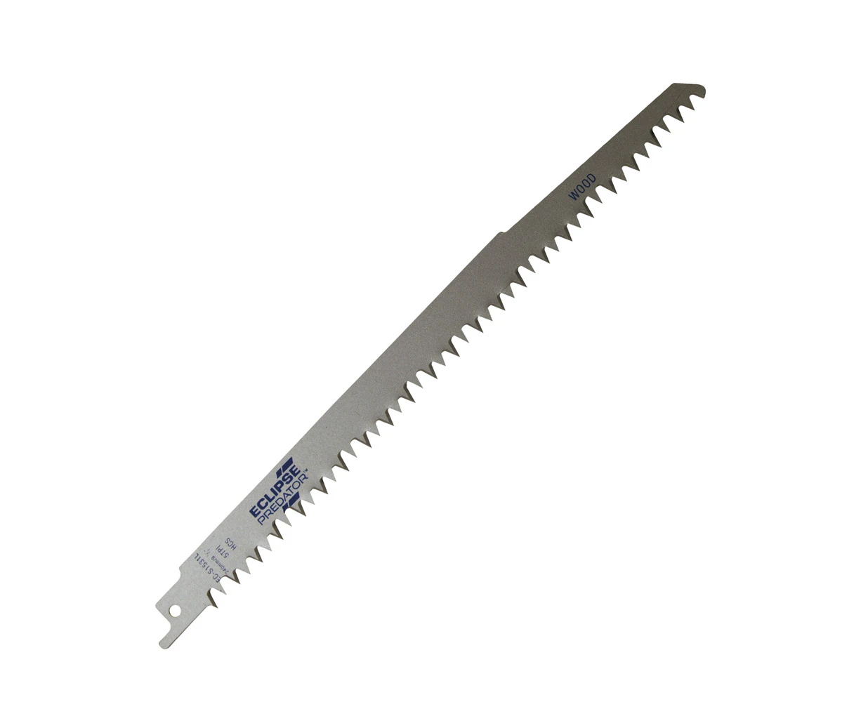 5PK Predator Reciprocating Saw Blade Pruning Cutter For Wood 240mm 5TPI Silver