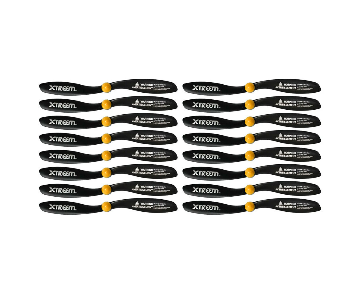 4 x 16pc Xtreem FlyEye Rotor Blades Front/Rear Propeller Accessories for Drone Black