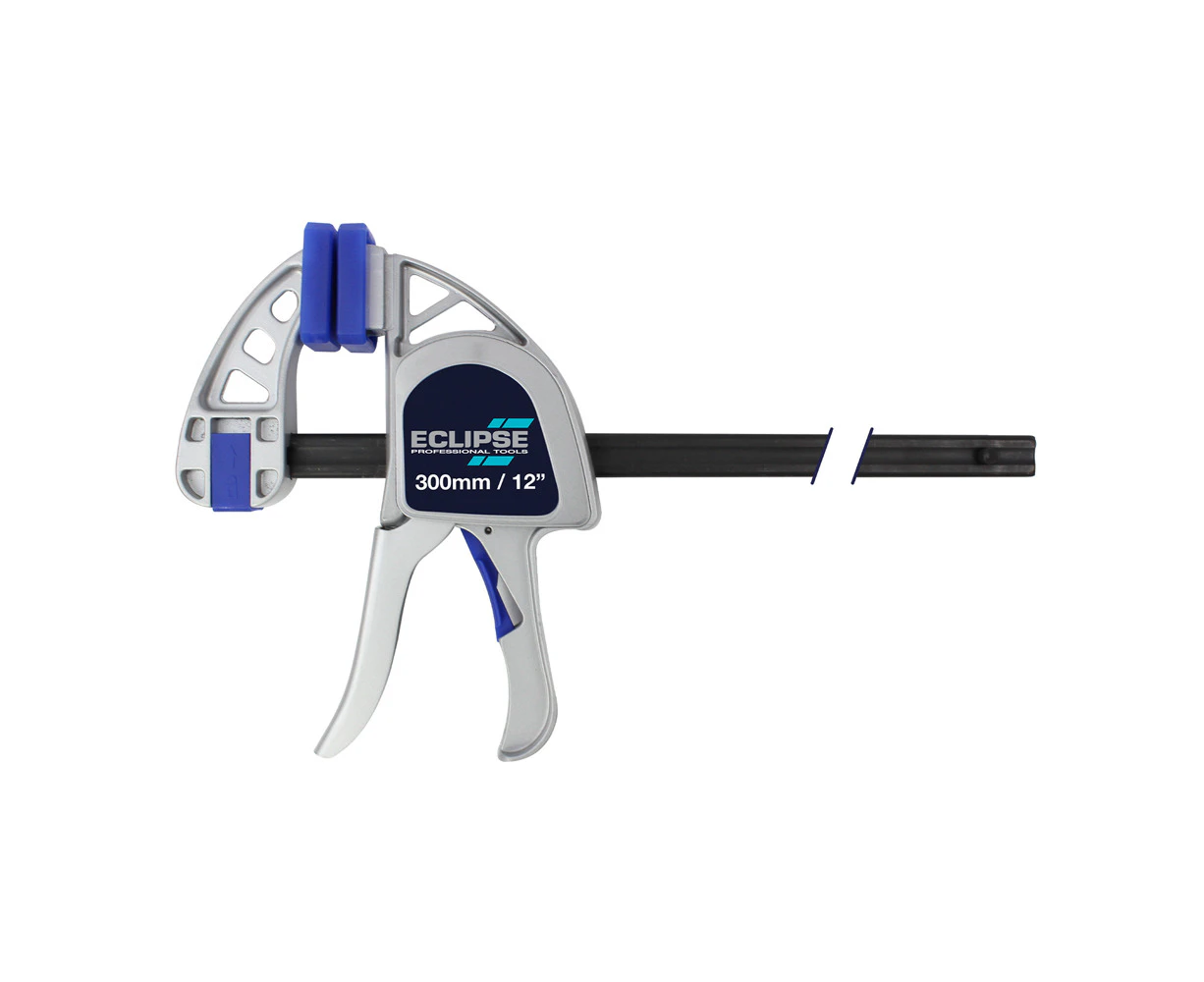 Eclipse Pro Tools One-Handed Clamp 300kg/300mm Reversible Clamping Force Grey