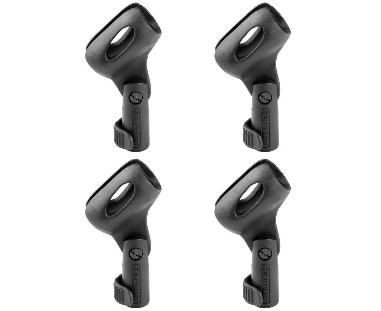 4PK Hercules Mic Holder Clip Adaptor Mount for 25mm-30mm Microphone Stand Black