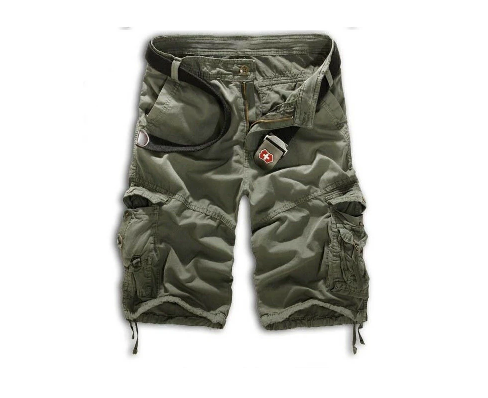 Men's Summer Casual Sports Cargo Combat Shorts Half Pants Knee Length Shorts Bottoms