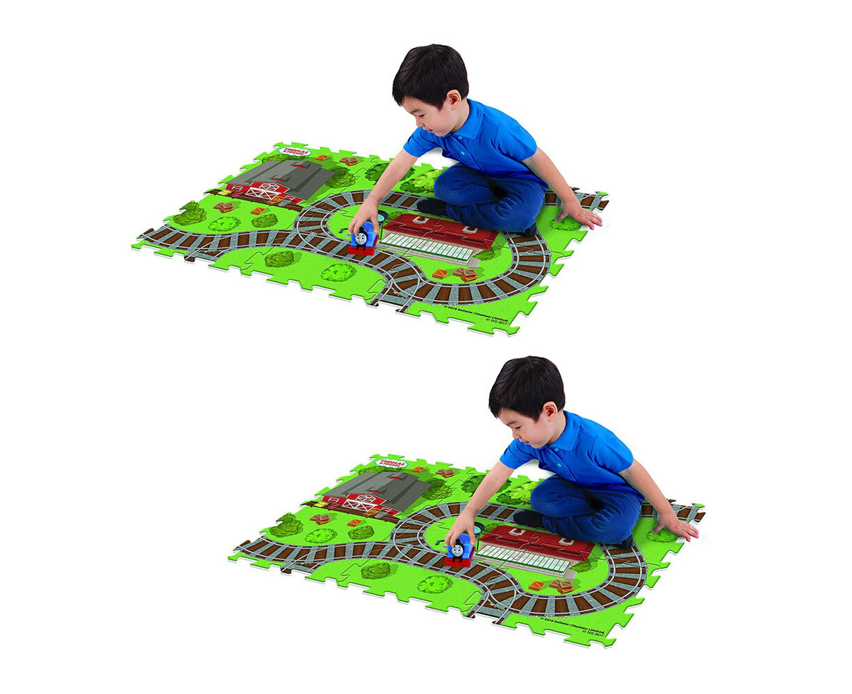 2x Thomas & Friends 28" x 19" Megamat Playmat Kids 3y+ Toy w/ 1 Assorted Vehicle