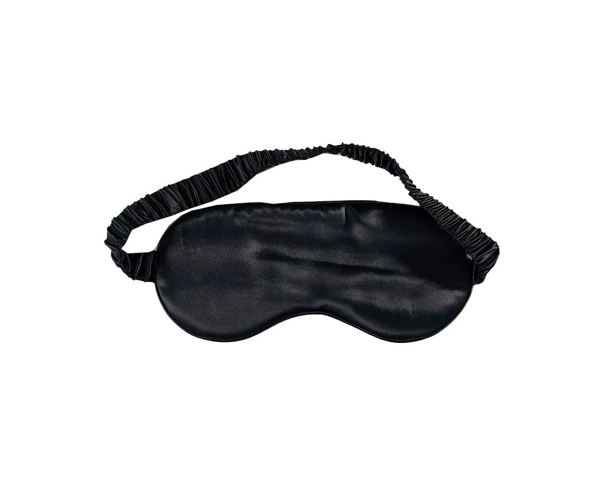 Canningvale Beautysilks Eye Mask Light-Blocking Adjustable Sleep Aid Charcoal