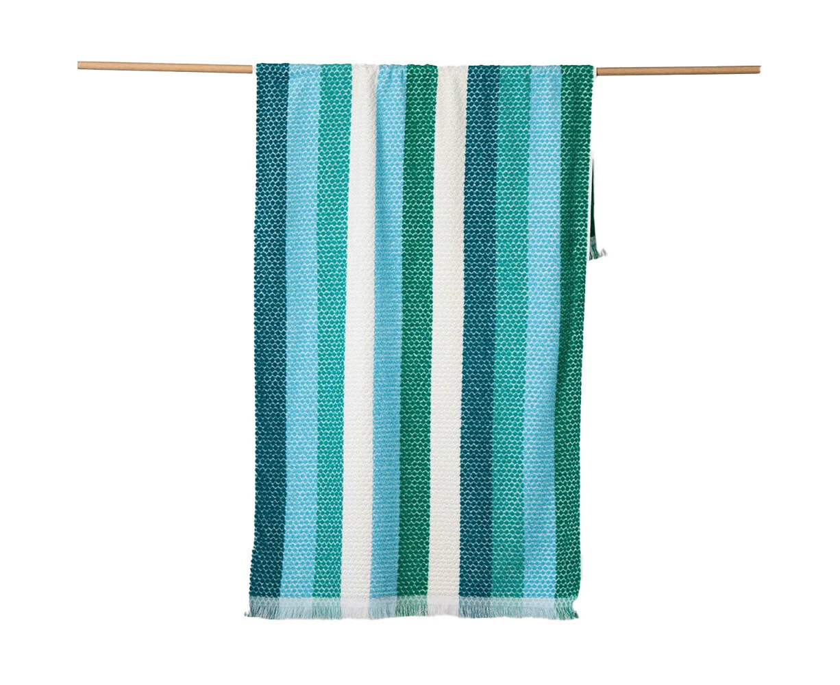 Canningvale Positana Terry Beach Durable Soft Quick-Drying Towel Ombra Verde