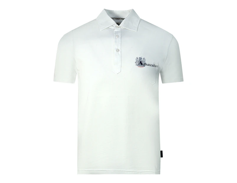 Aquascutum Mens Polo Shirt P01723 01 White