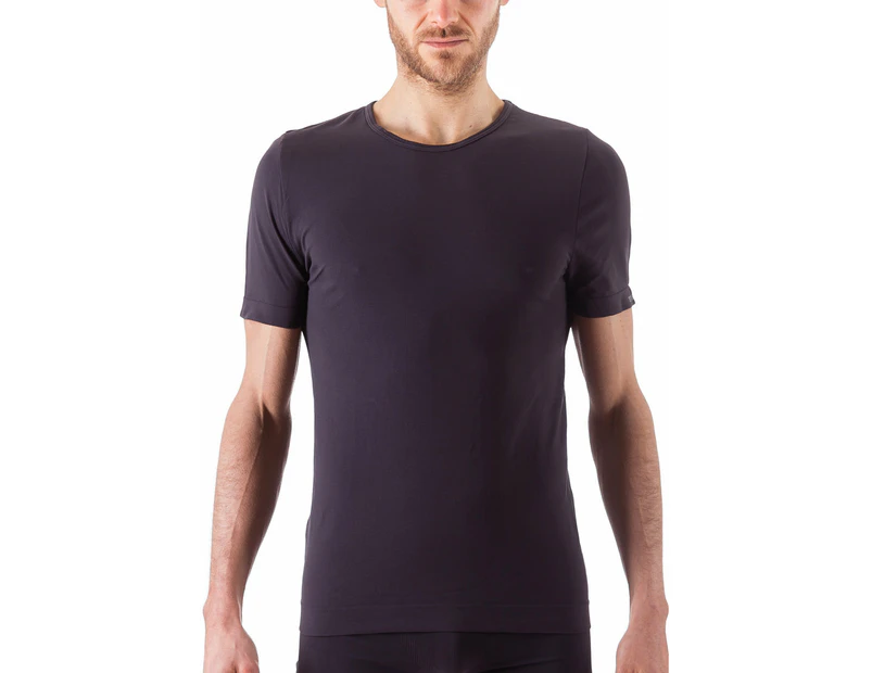 ISSIMO Seamless Mens Round Neck T-Shirt - Anthracite