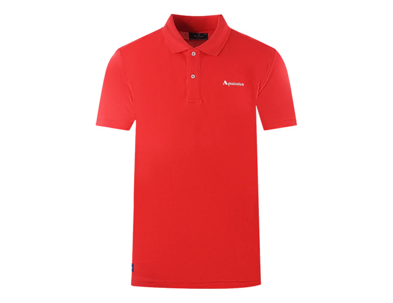 Aquascutum Mens PO001 13 Polo Shirt Red