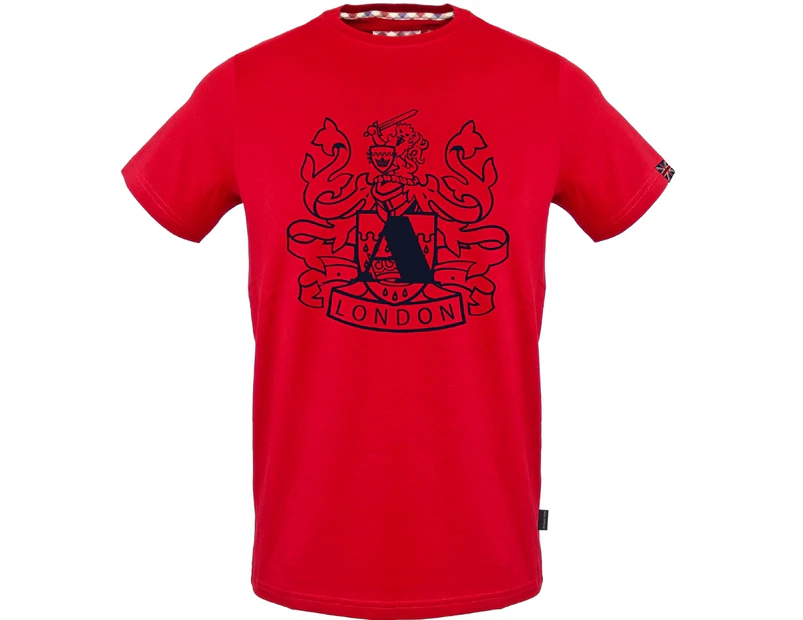 Aquascutum Mens T00623 52 T-Shirt Red