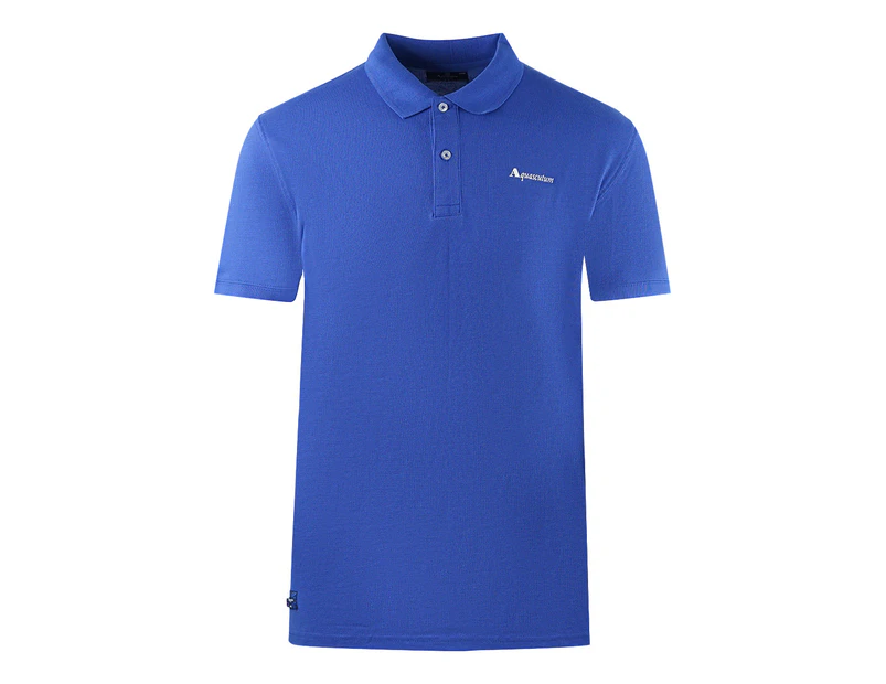 Aquascutum Mens PO001 10 Polo Shirt Royal Blue