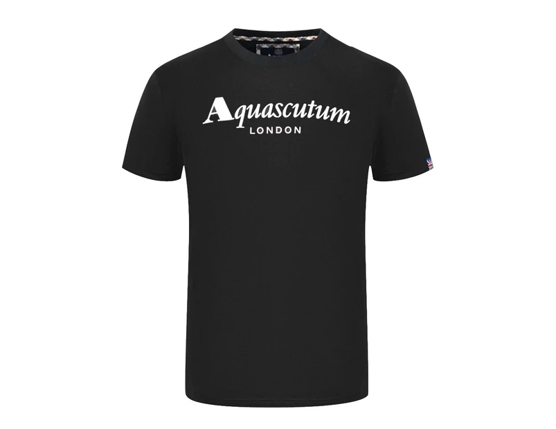 Aquascutum Mens T00323 99 T-Shirt Black