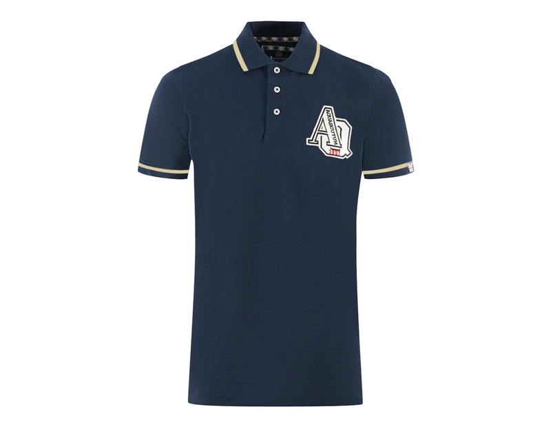 Aquascutum Mens P00723 85 Polo Shirt Navy