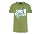 Cavalli Class Mens QXT61R JD060 04050 T-Shirt Green