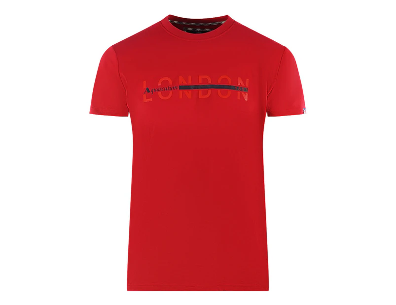 Aquascutum Mens T00423 52 T-Shirt Red