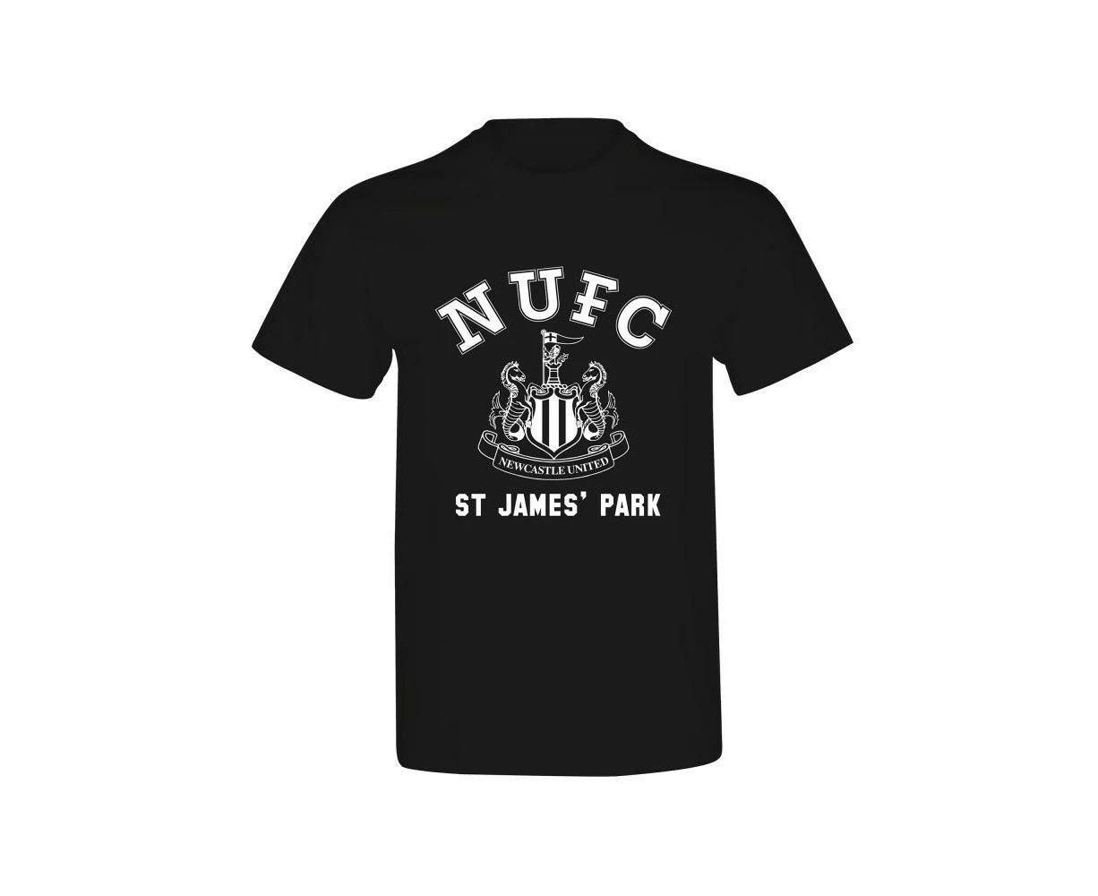 Newcastle United FC Unisex Adult St James Park T-Shirt (Black) - BS4448