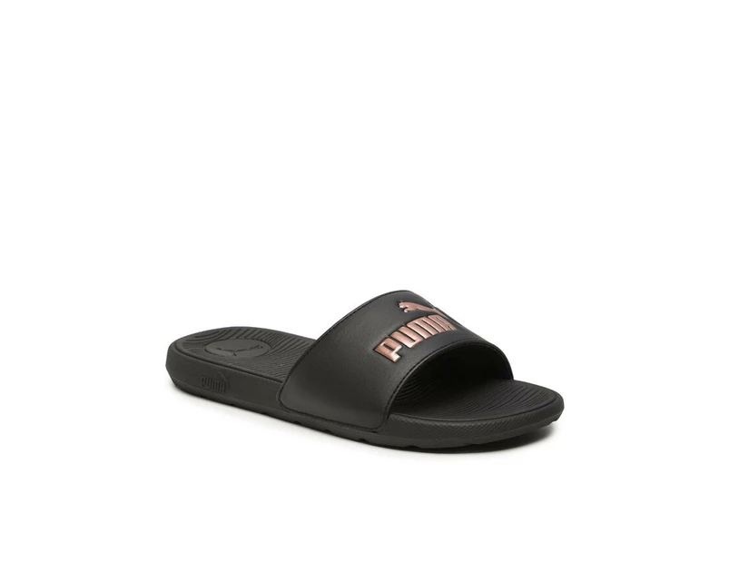 Puma Women's Cool Cat 2.0 Slides - Black/Rose Gold