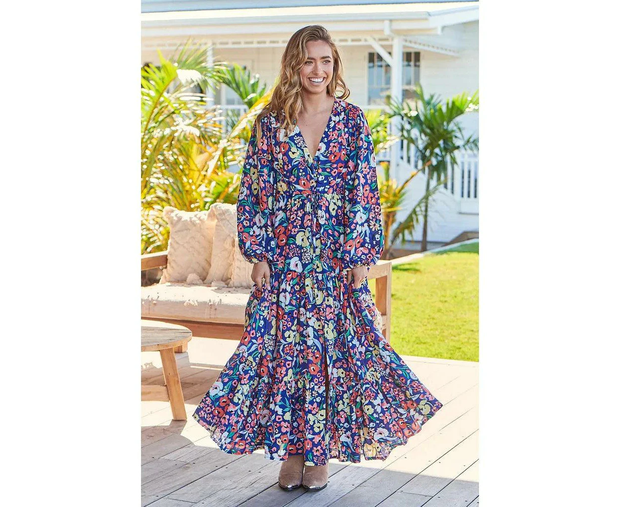 JAASE Carnation Print Teresa Maxi Dress