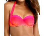 Seafolly Miami Halter Bustier Bikini Top - Neon Melon