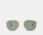 Ray-Ban Hexagonal RB3548N Sunglasses - Gold/Green