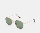 Ray-Ban Hexagonal RB3548N Sunglasses - Gold/Green