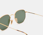 Ray-Ban Hexagonal RB3548N Sunglasses - Gold/Green