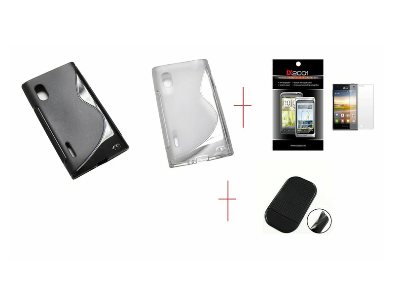 LG Optimus L5 E610 Case + Car Anti Slip Mat + SP