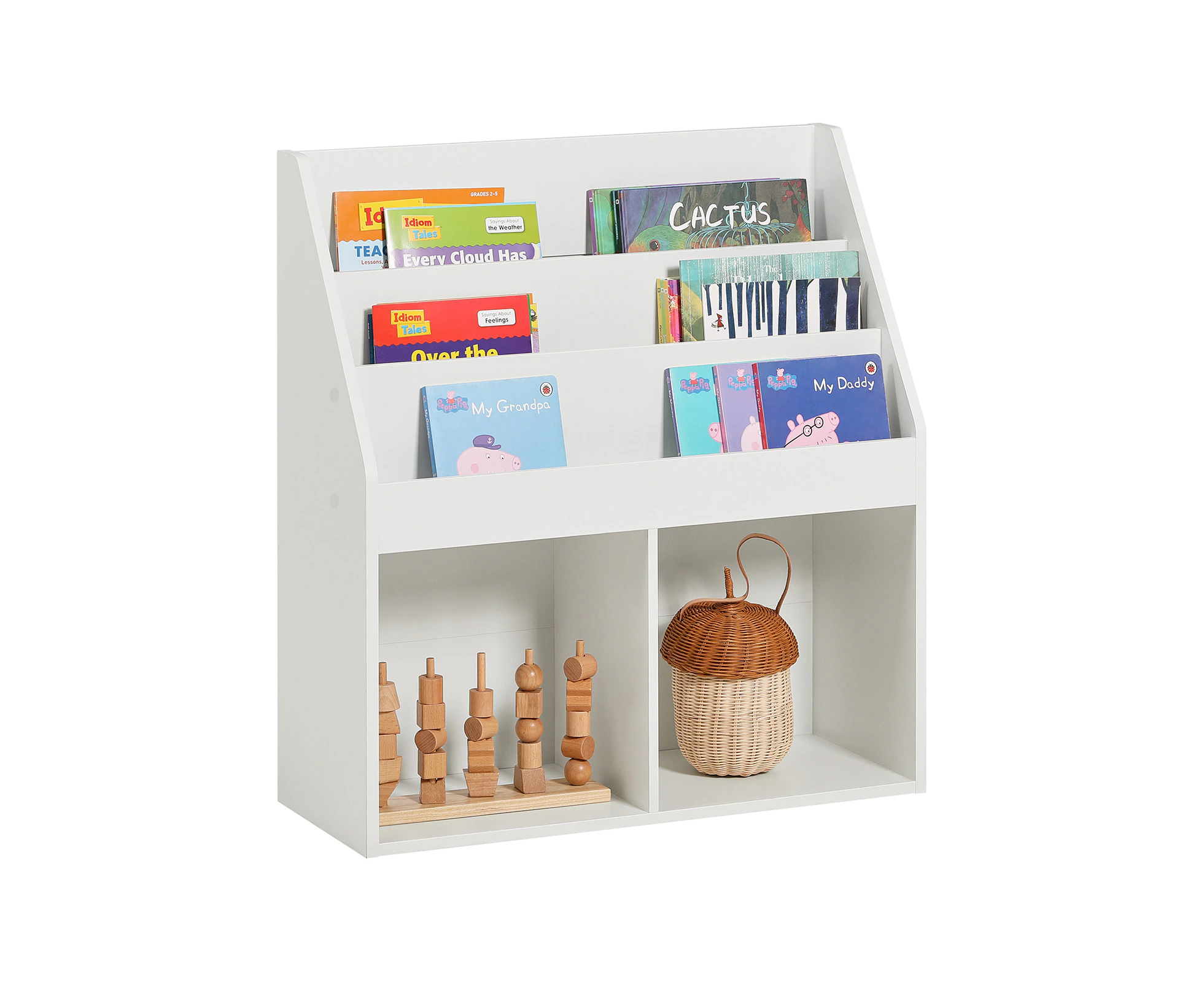 Children's Storage Shelf Bookcase White