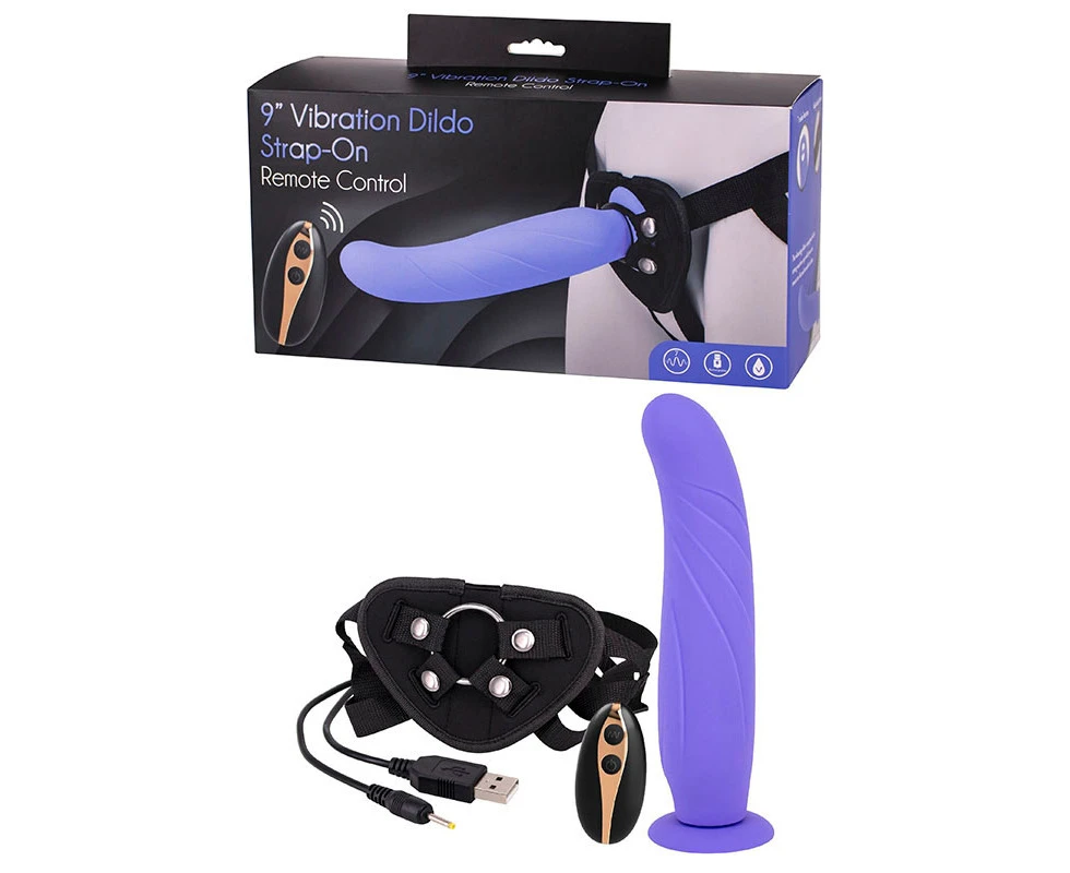 9 Inch Vibration Dildo Strap-On with Remote