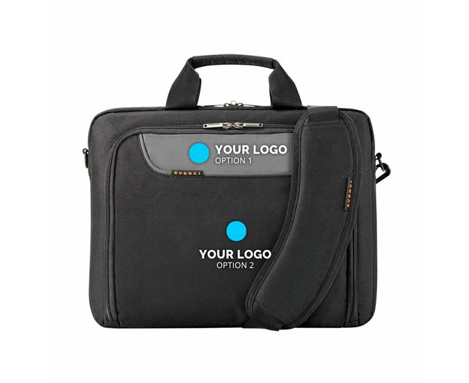 EVERKI Advance Briefcase 16" with Embroidered Logo. Separate Zippered Accessory