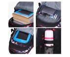 Football Print Boys' School Backpack, Waterproof Nylon with Pencil Case