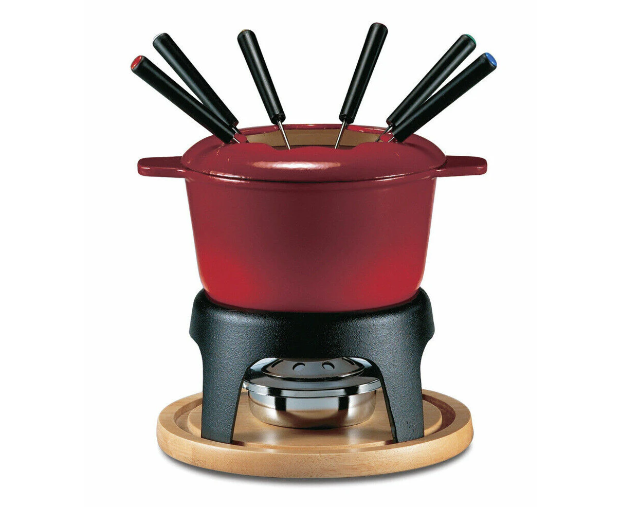 Swissmar Sierra Fondue Set 11pc Cherry Red