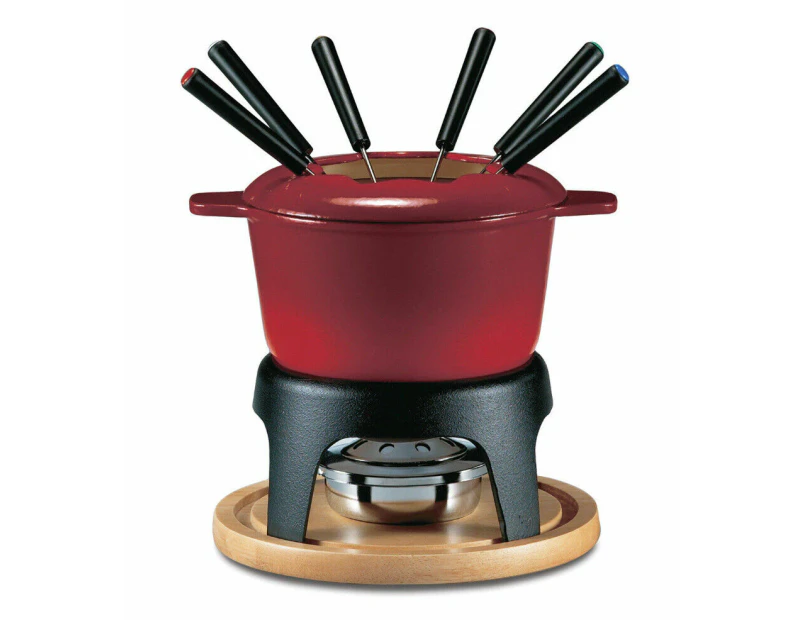 Swissmar Sierra Fondue Set 11pc Cherry Red