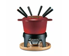 Swissmar Sierra Fondue Set 11pc Cherry Red