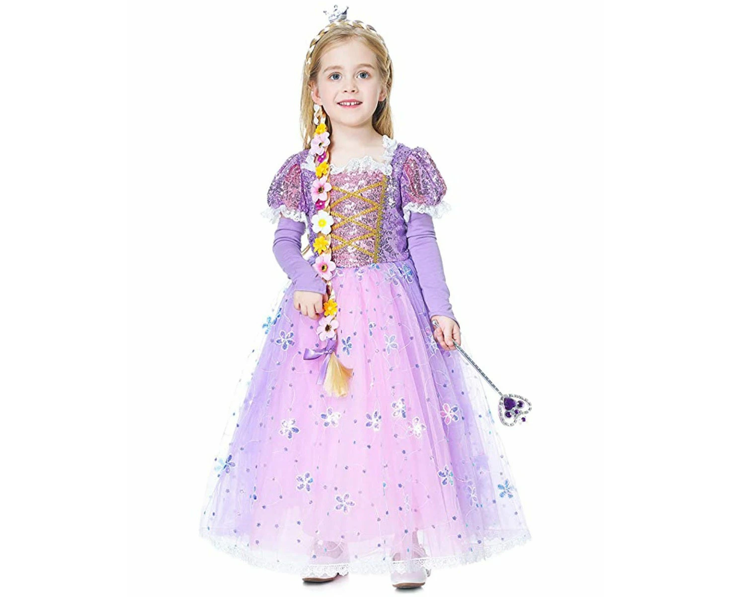 Premium Rapunzel Princess Girls Costume