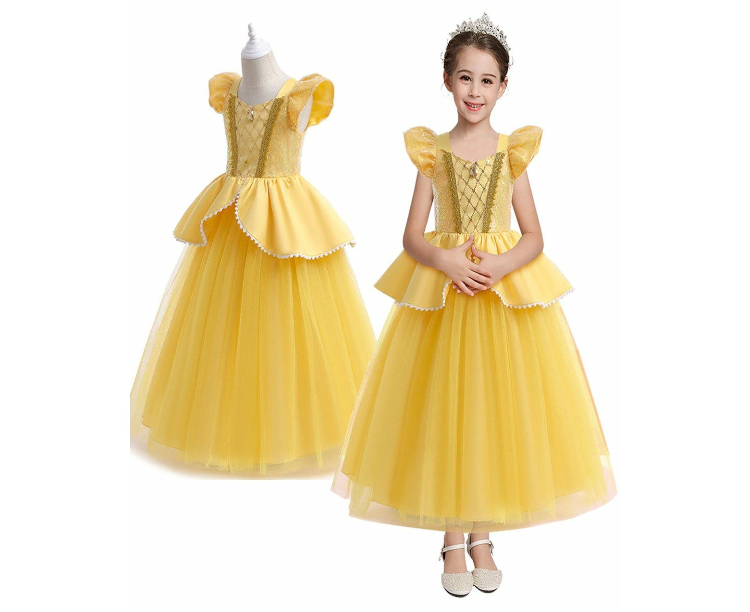 Premium Princess Belle Girls Costume