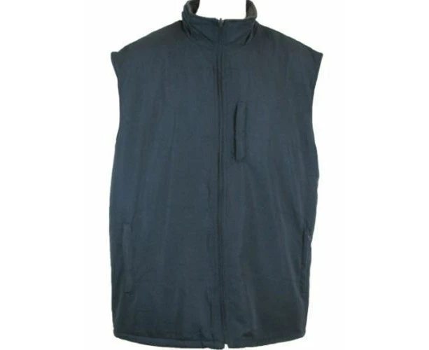 Mens Reversible Winter VEST Microfibre Polar Fleece Warm Sleeveless Thermal - Navy