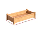 Green Fingers Garden Bed 65x33x16cm Wooden Planter Box Raised Container Growing