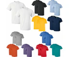 2 Pack Mens Cotton Blank Plain Basic Crew Neck Short Sleeve T-Shirt Tee Top Bulk Classic Regular Fit - Charcoal