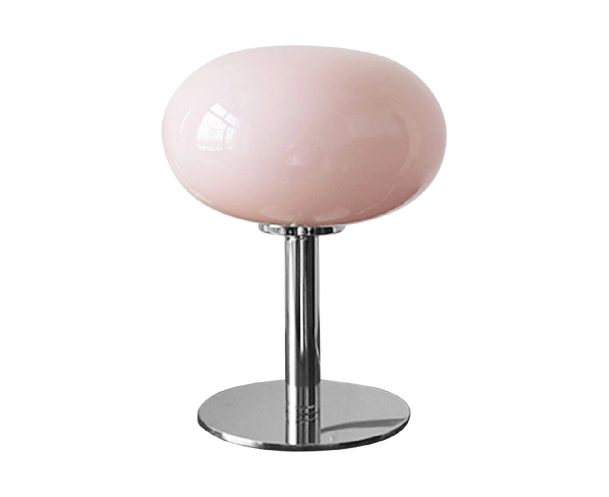 Bedside Table Lamp Iron Base Cute Shape Simple Modern Elegant Nightstand Lamp USB Button Switch Pink