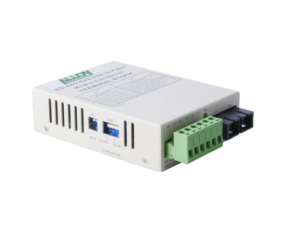 ALLOY Serial to Fibre Standalone/rack Converter Rs-232/422/485 TerminalSinglemode SC, 20km Media Converters - SCR460SC-4