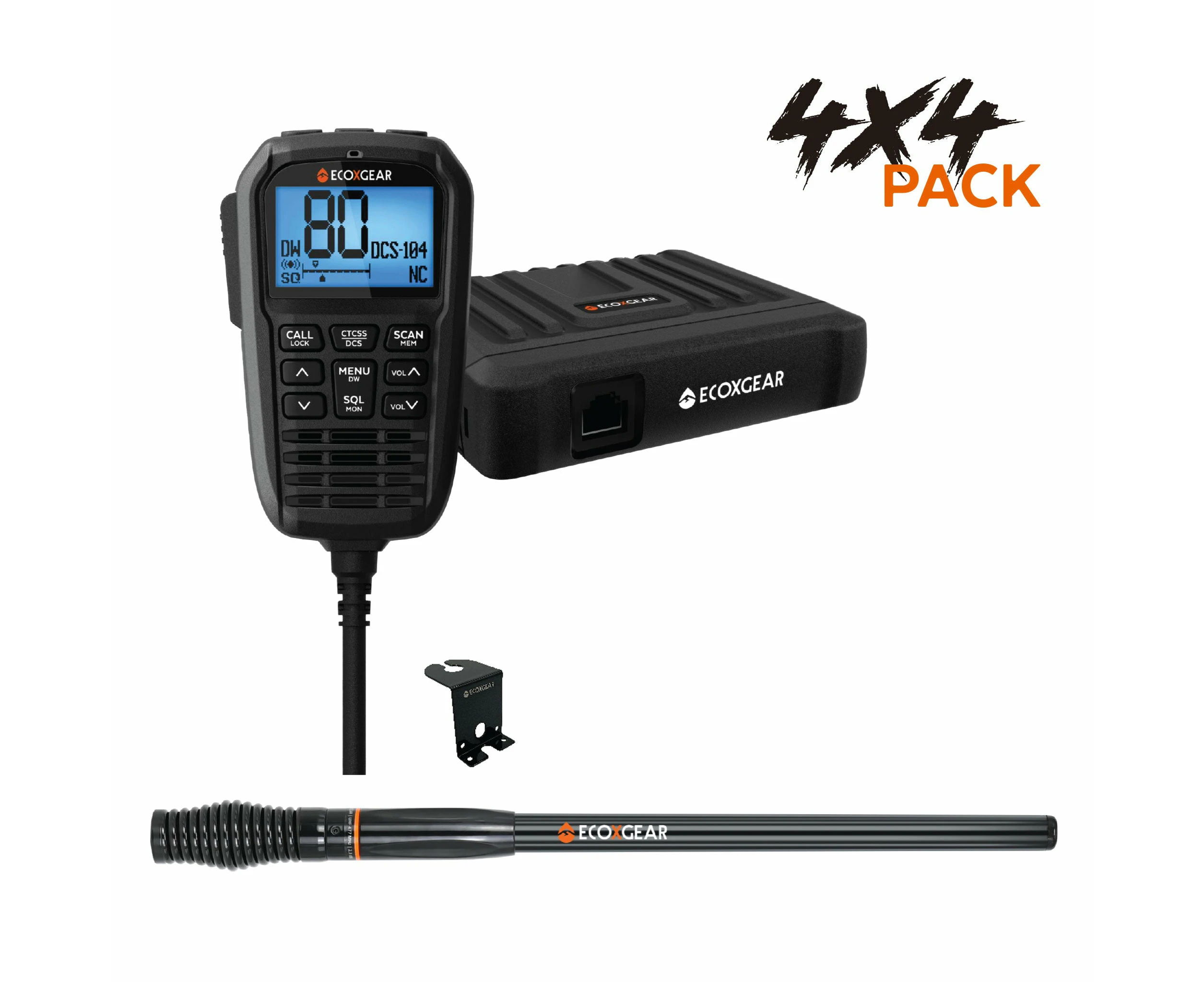 (Renewed) ECOXGEAR EXG3000-4WD Pack 5W UHF CB Radio with 1YR Warranty - Refurbished Grade A